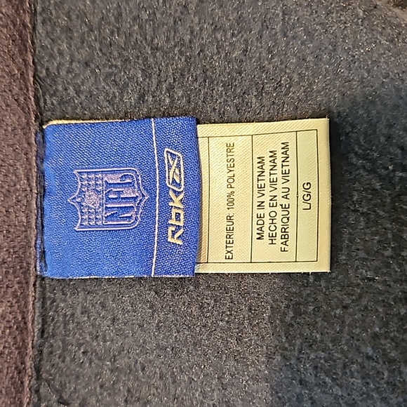 Rbk NFL New England Patriots Fleece Zip Up Jacket Women's Large Blue White & Red - Picture 9 of 12